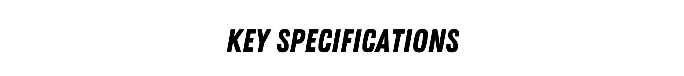 Key Specs Banner